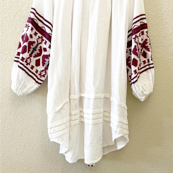 Free People Dress In The Clear Tunic Cotton Embroidered Tassel Boho Chic Medium - Picture 8 of 14